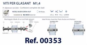 VITI GLASANT T=2,5+ DADI L=13MM 100P