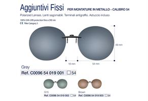 C96 AGGIUNTIVO FISSO TONDO MET C54 GREY