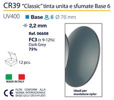 LENTE CR39 GREY 75% B=6 D=72MM SP2.2