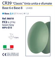 LENTE CR39 GREEN/GREY 60% B=6 12PZ