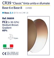 LENTI CR39 BROWN 60% SFUMATE 12PZ